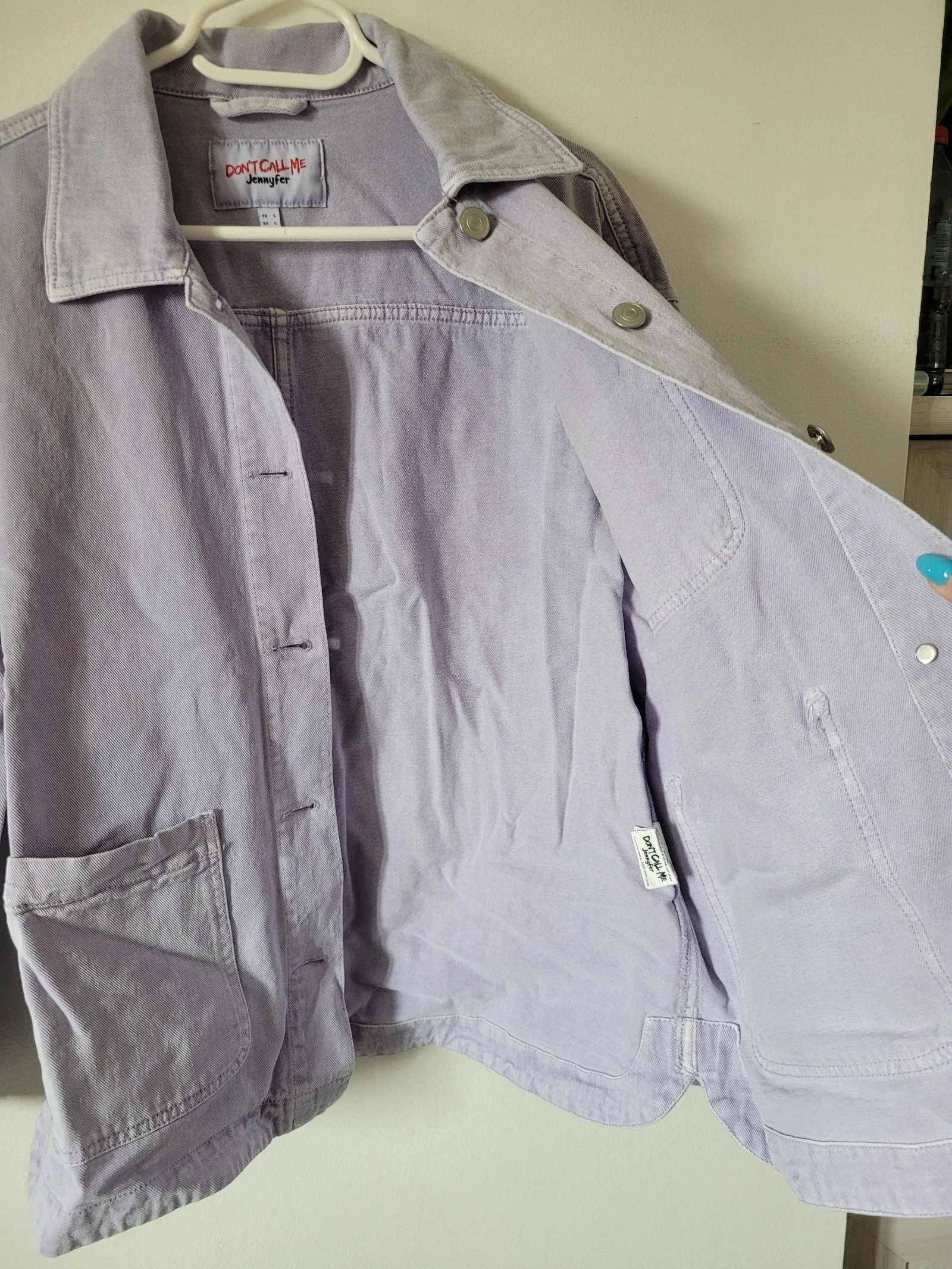 Blusa jeans oversize lilás Don't Call Me Jennyfer – Tamanho G – 100% algodão – photo 5